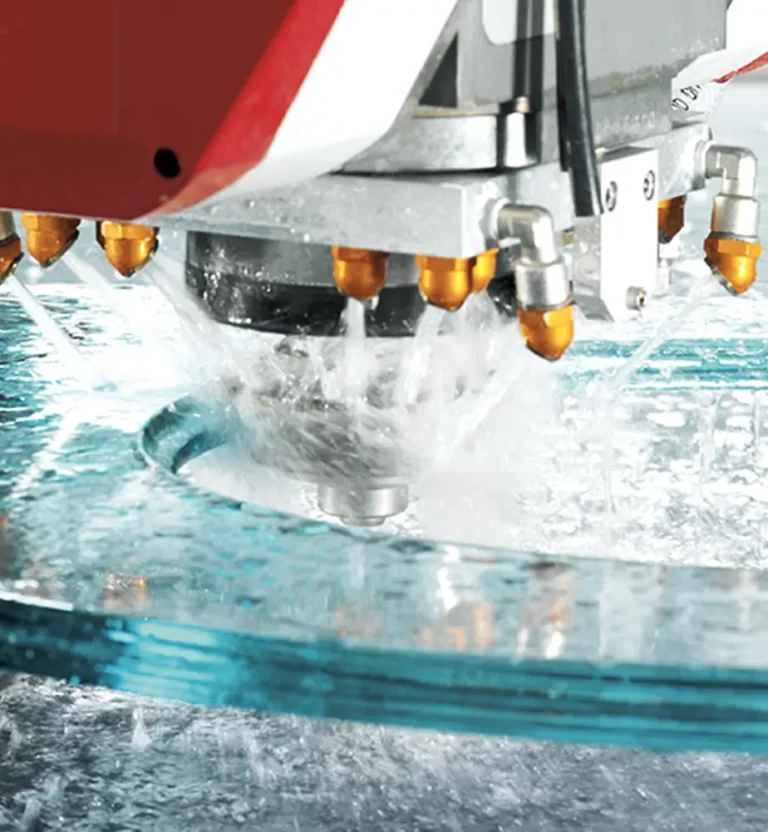 Precision CNC drilling on glass panels for AG glass manufacturing