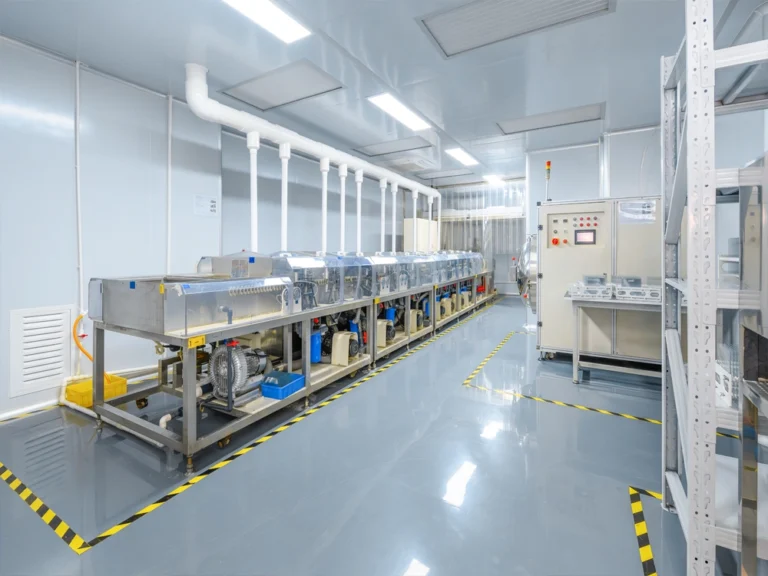 Ultrasonic pure water cleaning for quality control in AG glass production