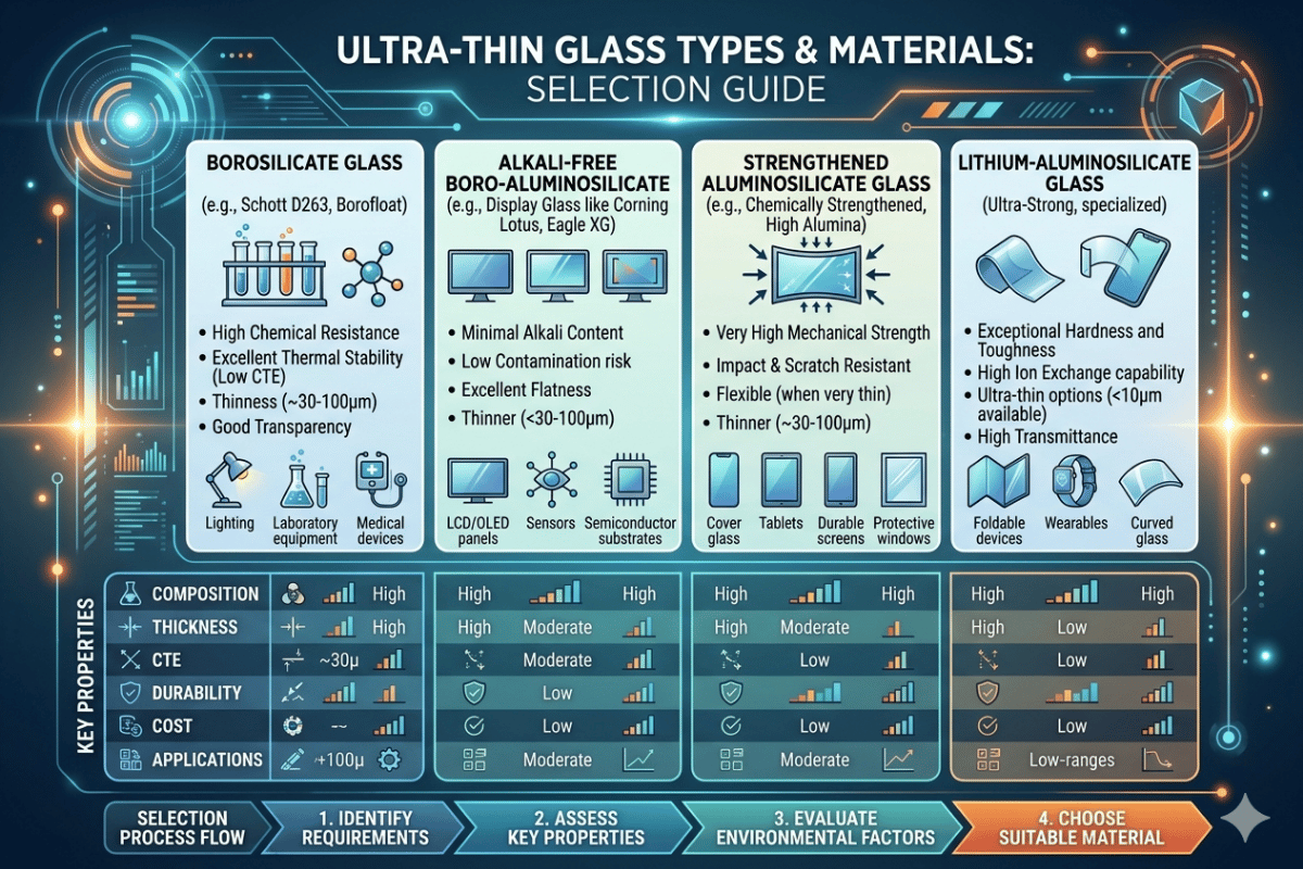Ultra-Thin Glass Types & Materials: A Technical Guide for Engineers and Procurement Teams