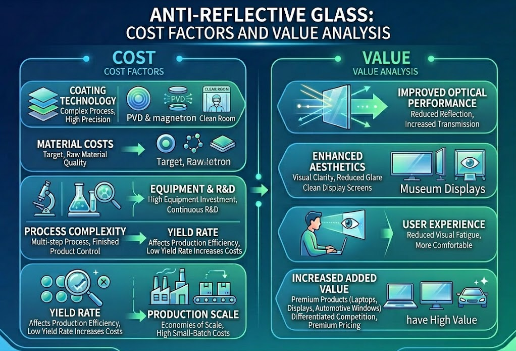 Anti-Reflective Glass Cost Factors and Value Analysis
