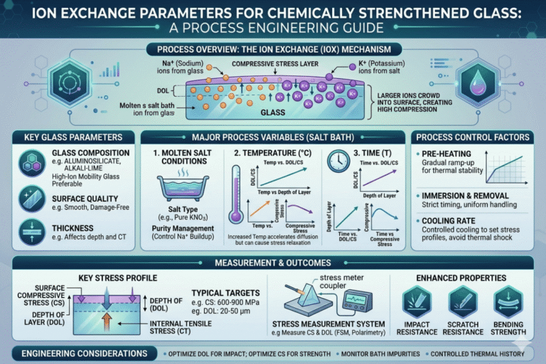 Ion Exchange Parameters for Chemically Strengthened Glass: A Process Engineering Guide