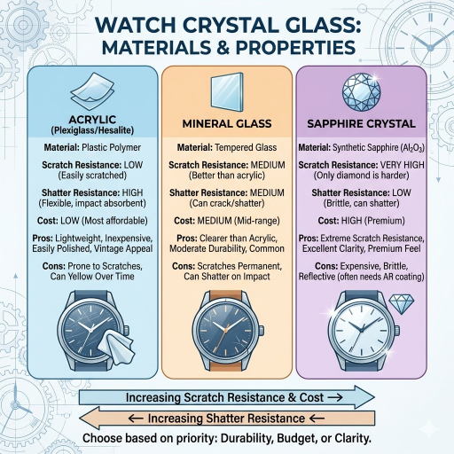 ¿qué es el cristal del reloj