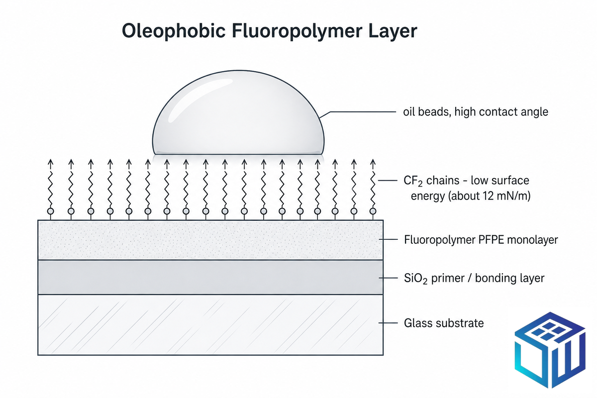 Oleophobic Coatings: The Fluoropolymer & PFPE Standard — SW Glass