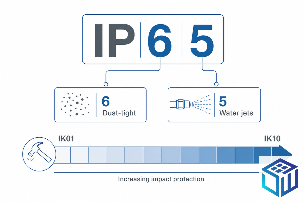 Environmental Sealing: How to Read IP and IK Ratings — SW Glass