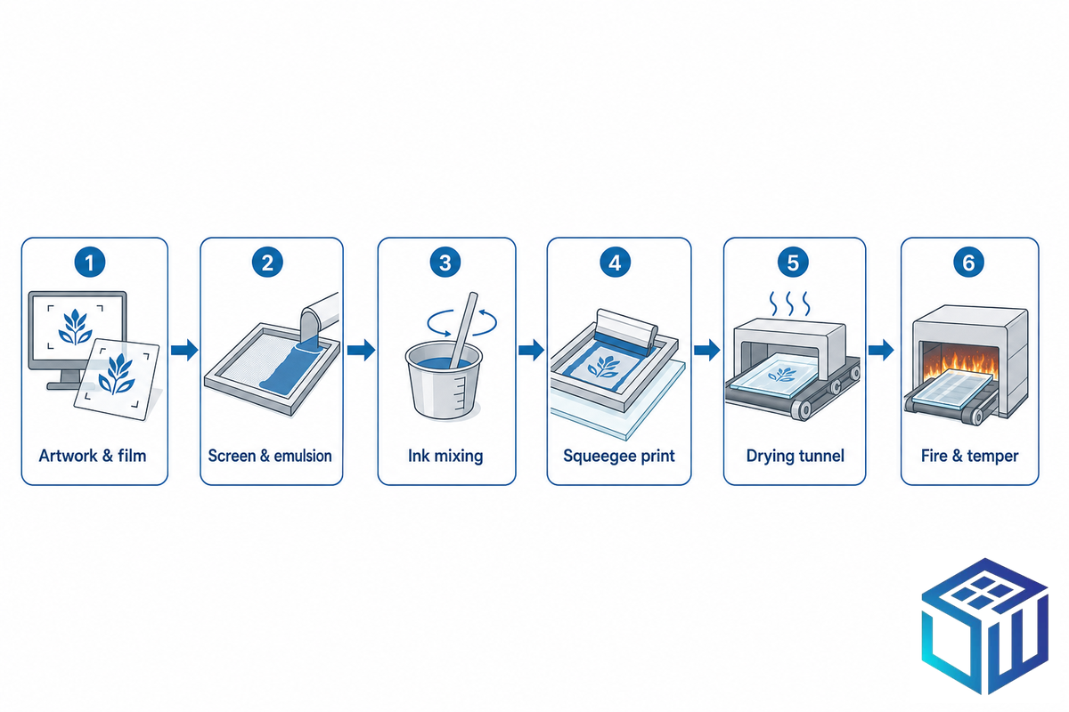 How Ceramic Frit Screen Printing Works: The 6-Step Process — SW Glass