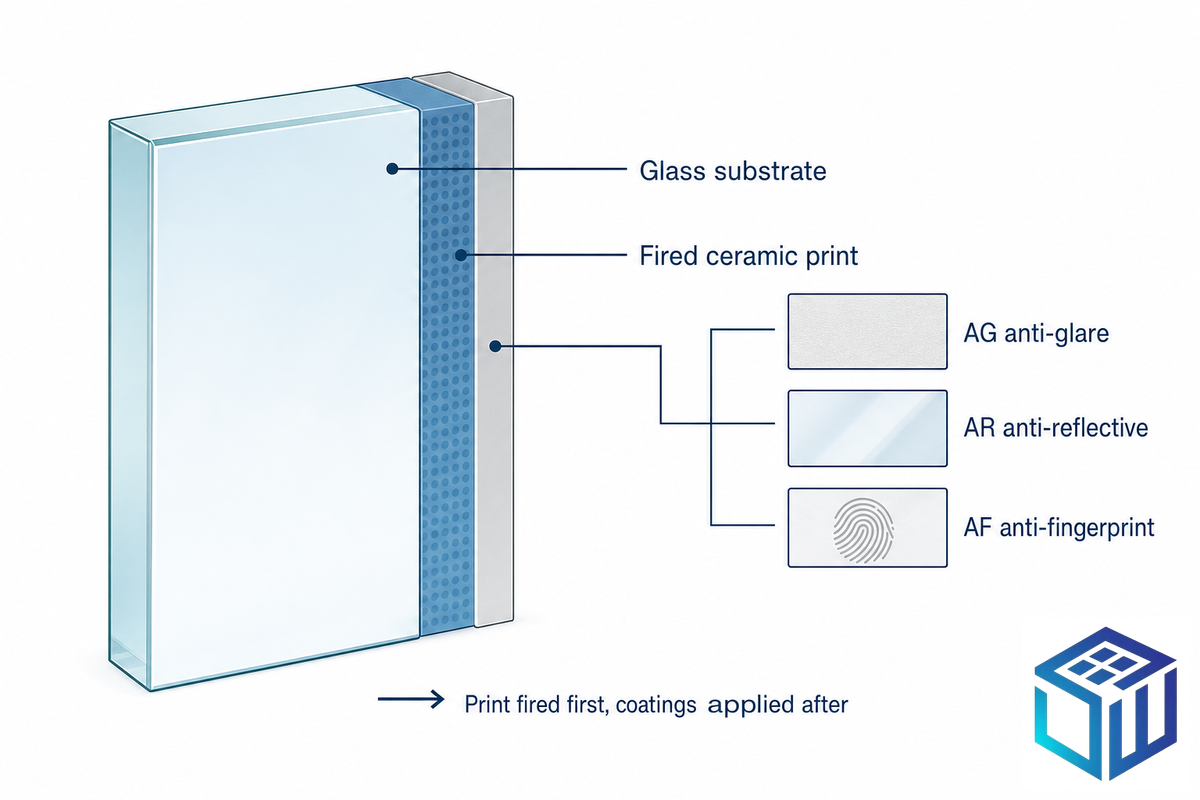 Integrating AG, AR & AF Coatings with the Print — SW Glass
