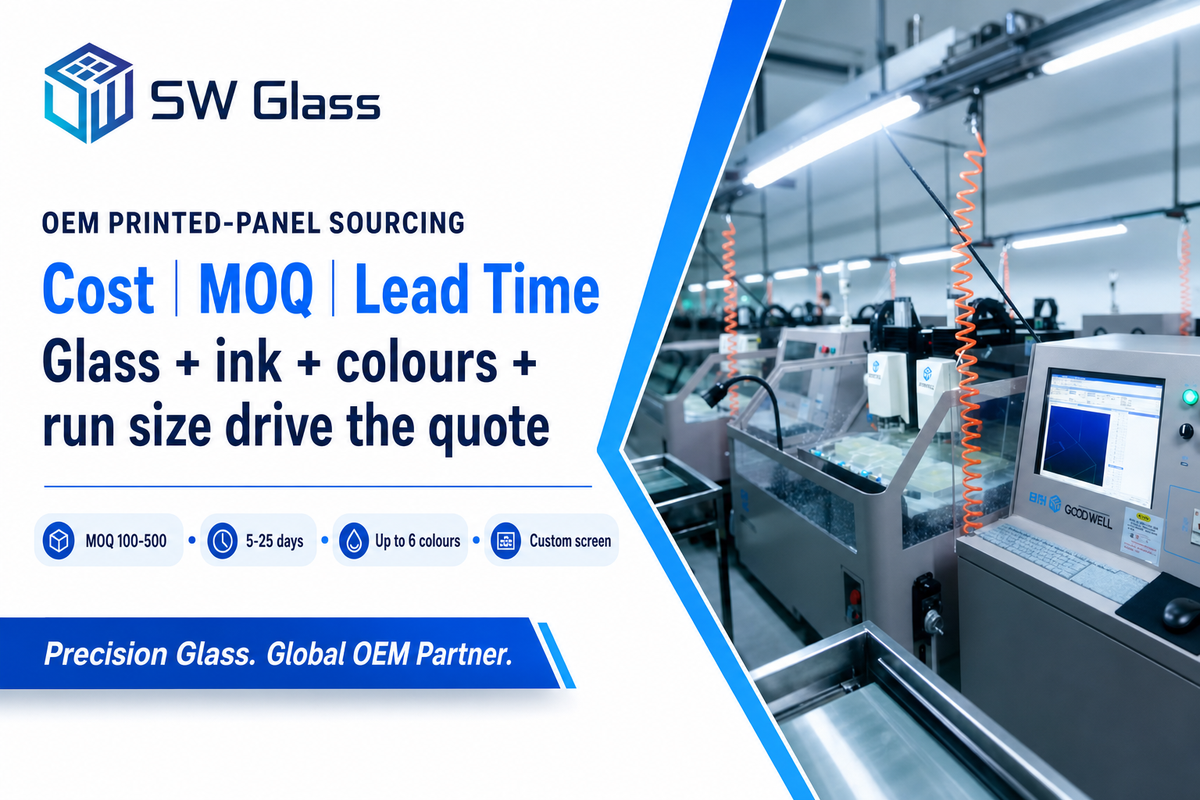 Cost Drivers, MOQ & Lead Time for Custom Printed Glass — SW Glass