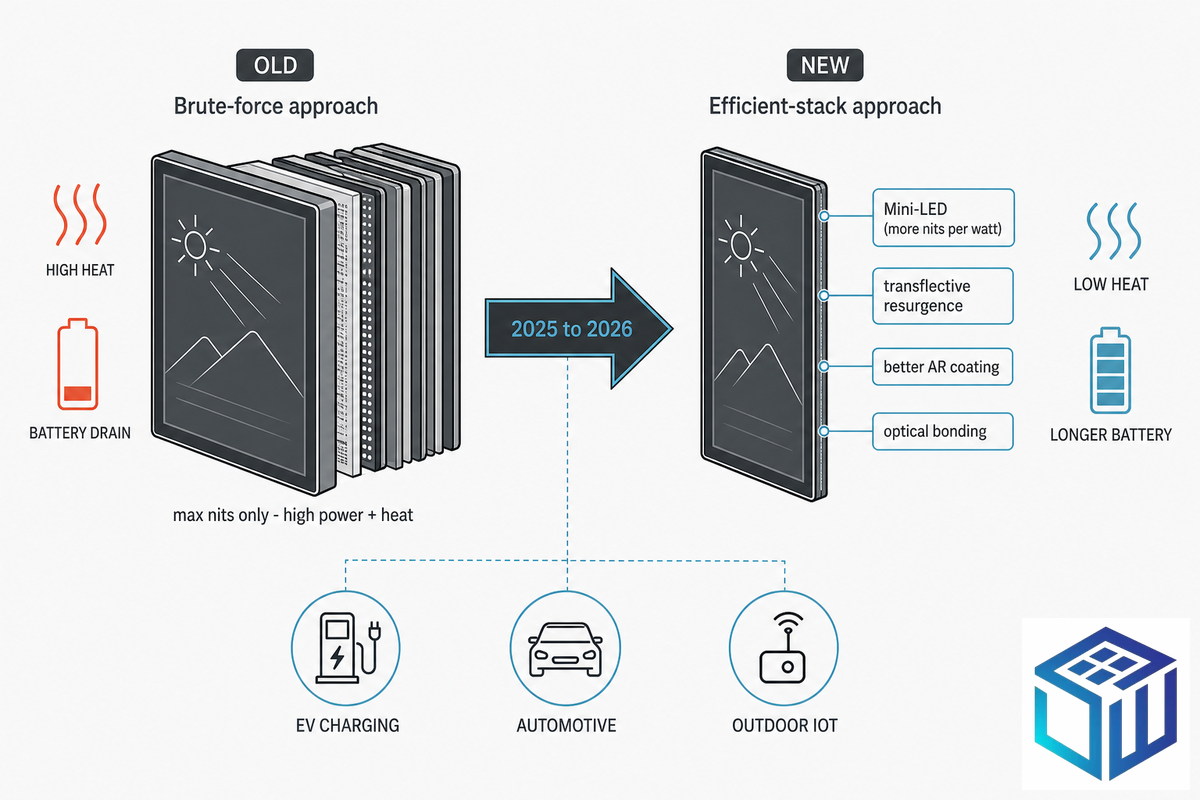 What's Changing in Sunlight-Readable Display Design — SW Glass