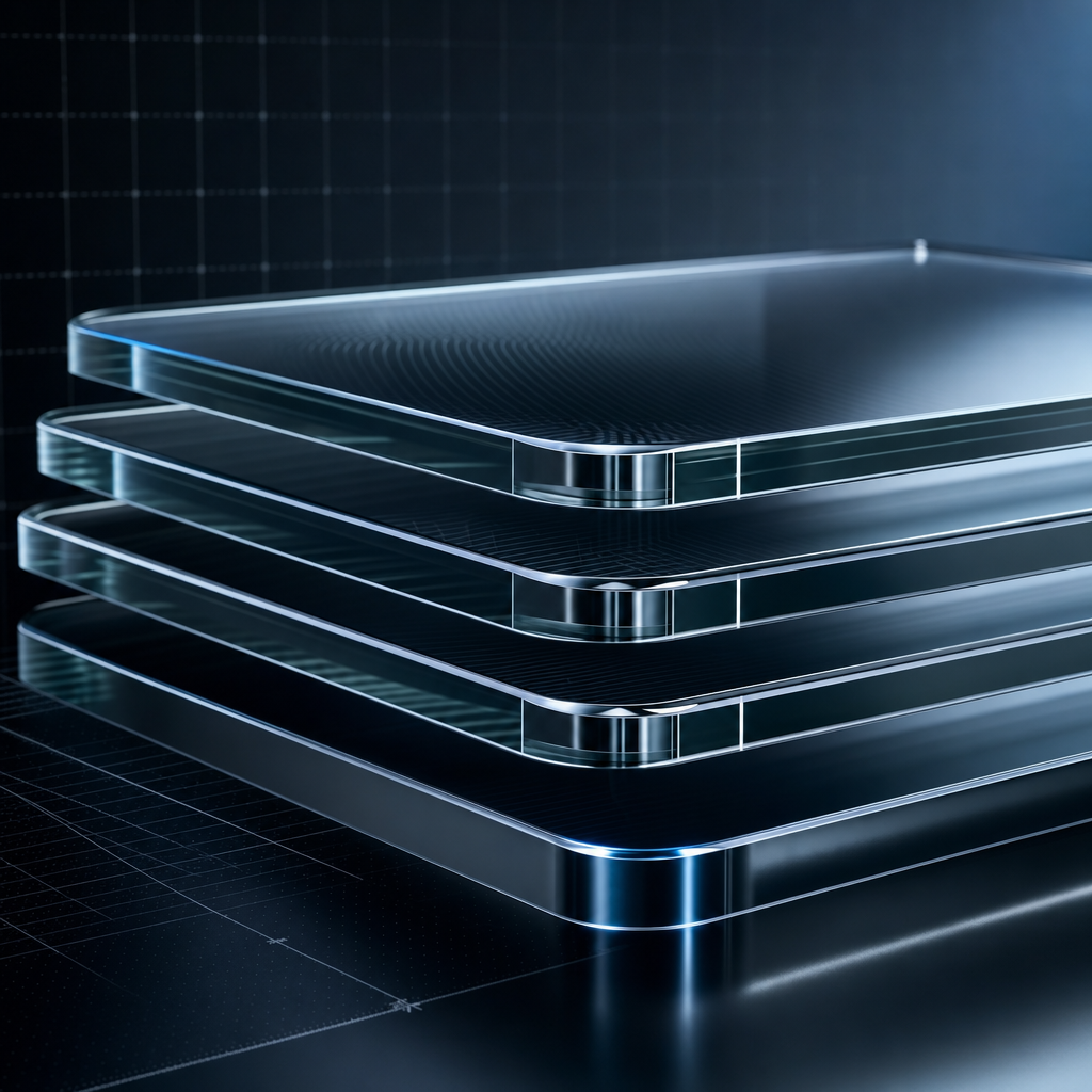 Paneles apilados de vidrio templado con bordes pulidos para electrodomésticos y displays industriales