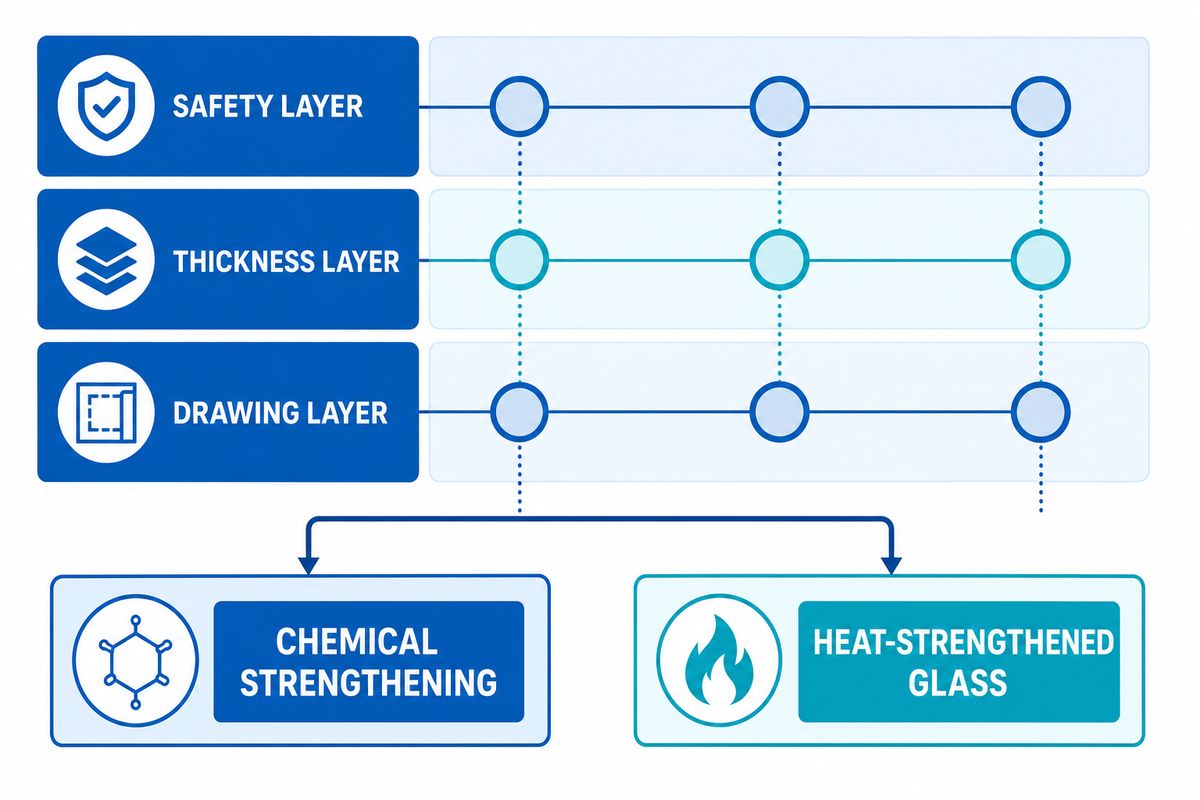 Thermal Tempering vs Chemical Strengthening vs Heat-Strengthened Glass — Saiwei Glass