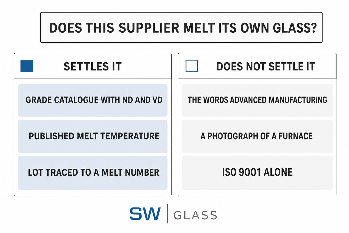 The Furnace Question: One Test That Sorts Any Optical Glass Supplier — SW Glass