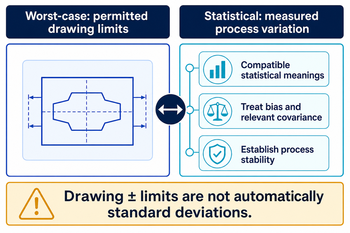 Drawing limits do not establish yield probabilities. Basis: NIST combination and stability frameworks.